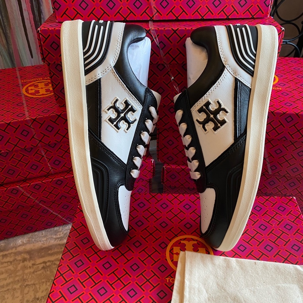 Tory Burch Women's Clover Court Sneakers - Picture 3 of 10